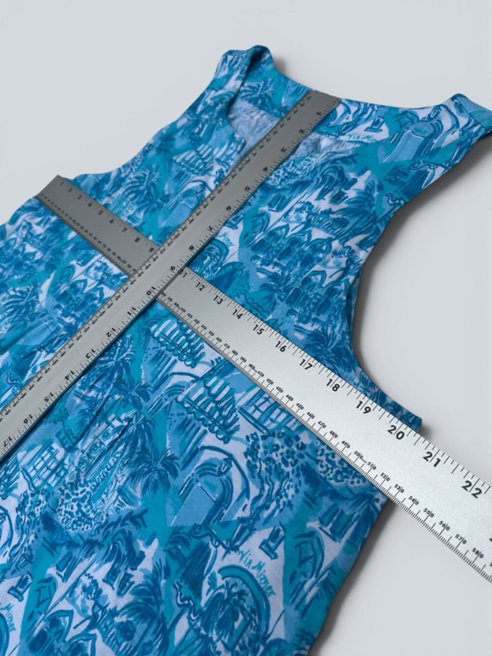 Lilly Pulitzer Lindy Dress Amalfi Blue Sunny State Of Mind XL New - Picture 9 of 11